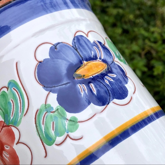 Wine Bottle Cooler Terra Cotta GLAZED w/ Coaster - Picture 2 of 8